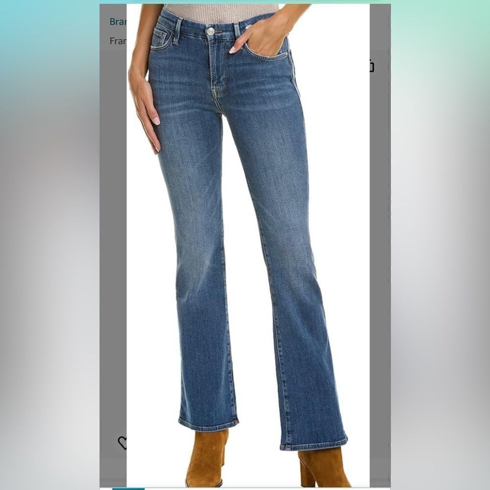 Calvin Klein Women’s Mid Rise Flared silhouette Fit Jeans in blue size 4, NWT